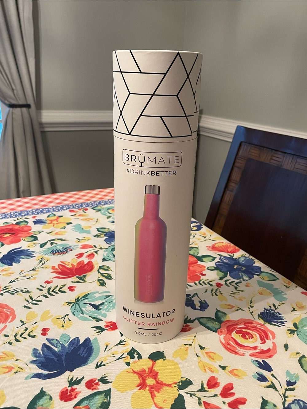 Brumate Winesulator 25oz Glitter Rainbow NIB